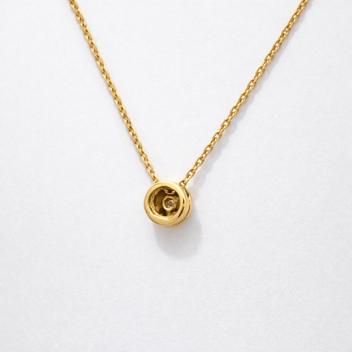 Collier Collier solitaire en or jaune 18 carats et diamant 58 Facettes 34627