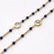 Collier Collier en or jaune 18 carats avec perles et topazes bleues 58 Facettes 34651