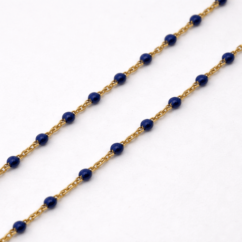 Collier Collier en or jaune 18 carats avec perles et topazes bleues 58 Facettes 34651