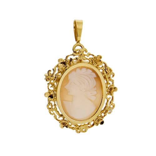 Pendentif Spilla pendentif camée en or jaune 18 kt 58 Facettes 34668