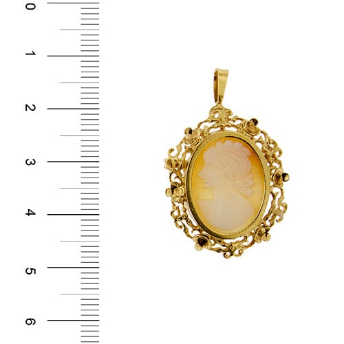 Pendentif Spilla pendentif camée en or jaune 18 kt 58 Facettes 34668