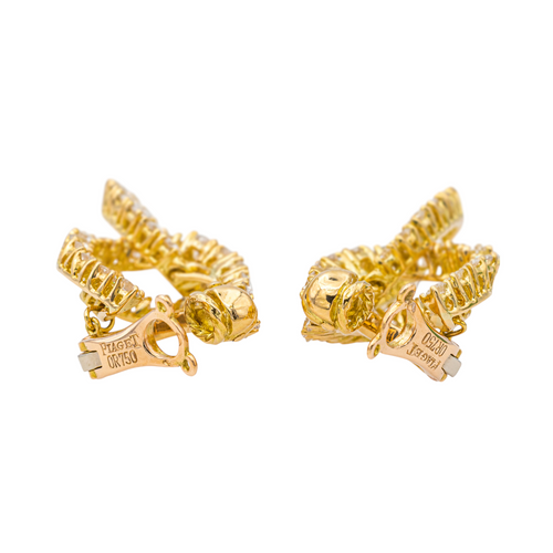Boucles d'oreilles Piaget - Boucles d'oreilles en or jaune 18 carats et diamants 58 Facettes 3471586CN