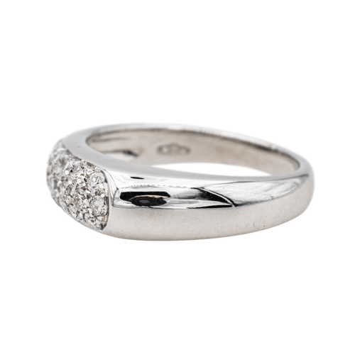 Bague 50 Bague en or blanc 18 carats sertie de diamants 58 Facettes 3475639CN