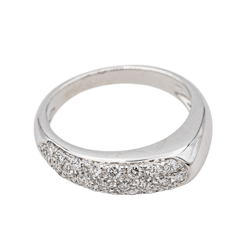 Bague 50 Bague en or blanc 18 carats sertie de diamants 58 Facettes 3475639CN