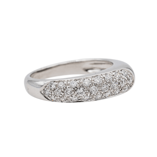 Bague 50 Bague en or blanc 18 carats sertie de diamants 58 Facettes 3475639CN