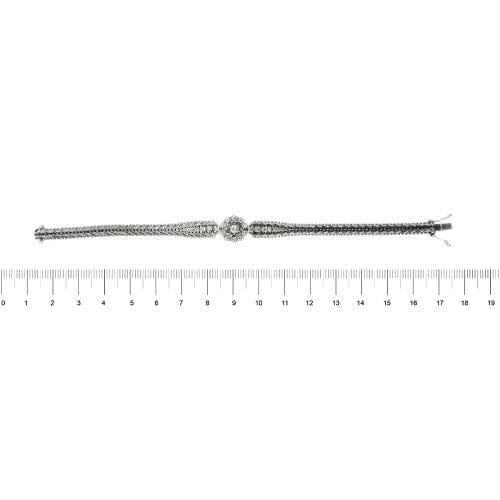 Bracelet Bracelet vintage années 1960 en or blanc 14 kt et diamants 0,89 ct 58 Facettes 34760