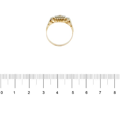 Bague Bague homme - Diamant 0,20 ct en or rose et or blanc 18 kt 58 Facettes 34875