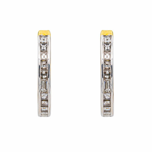 Boucles d'oreilles Boucles d'oreilles Créoles Or jaune, Or blanc Diamant 58 Facettes 3491264RV