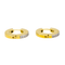 Boucles d'oreilles Boucles d’oreilles créoles en or jaune et blanc 18 carats, diamants 58 Facettes 3491264RV