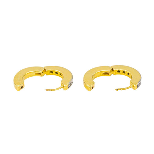 Boucles d'oreilles Boucles d'oreilles Créoles Or jaune, Or blanc Diamant 58 Facettes 3491264RV