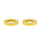 Boucles d'oreilles Boucles d’oreilles créoles en or jaune et blanc 18 carats, diamants 58 Facettes 3491264RV