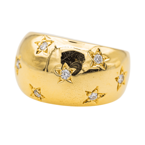 Bague 52 Bague en or jaune 18 carats sertie de diamants 58 Facettes 3496901CN