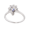 Bague 54 Bague en or blanc 18 carats avec saphir coussin et diamants 58 Facettes 3497500CN