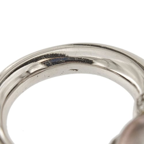 Bague Bague en or blanc 18 carats avec perle de Tahiti et diamants 58 Facettes 34976
