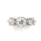 Bague Bague de fiançailles en platine à trois diamants taille ancienne 58 Facettes