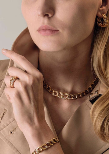 Cartier x Georges Lenfant - Collier Bergame en or jaune et diamants