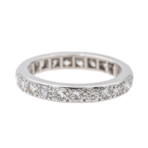 Bague 52 Alliance américaine - Bague en platine 950 et diamants 58 Facettes 3500631CN