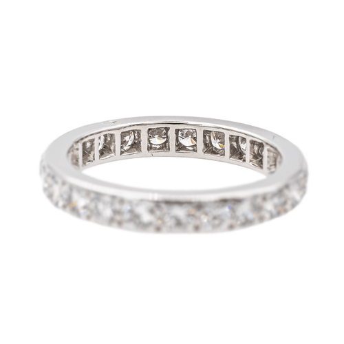 Bague 52 Alliance américaine - Bague en platine 950 et diamants 58 Facettes 3500631CN