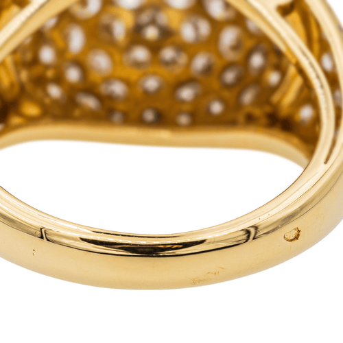 Bague 55 Bague cocktail en or jaune 18 carats et diamants 58 Facettes 3501279CN