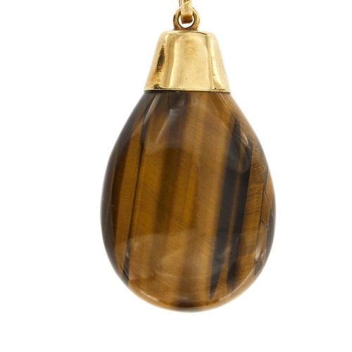 Collier Collier - Pendentif œil de tigre en or jaune 18 carats 58 Facettes 35055