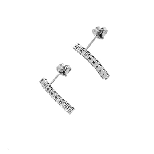 Boucles d'oreilles Boucles d’oreilles pendantes en or blanc 18 ct et diamants 58 Facettes 35094