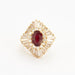 Ring 52 Ring in Yellow Gold, rubies, diamonds 58 Facettes