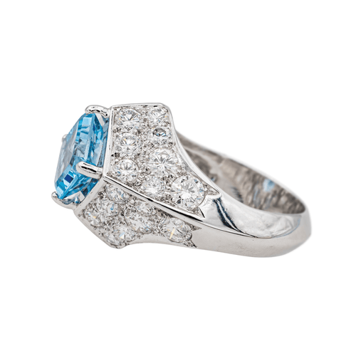Bague 52 Bague Platine Topaze, Diamant 58 Facettes 3520102CN
