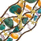 Bracelet Bracelet multifils en or jaune 18 ct avec turquoise, améthyste et cornaline 58 Facettes 35278