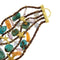 Bracelet Bracelet multifils en or jaune 18 ct avec turquoise, améthyste et cornaline 58 Facettes 35278