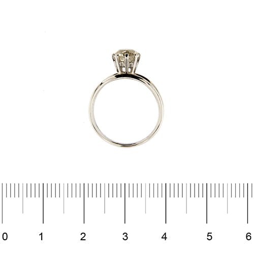 Bague Bague solitaire double anneau en or blanc 18 ct avec diamant 1,56 ct 58 Facettes 35305