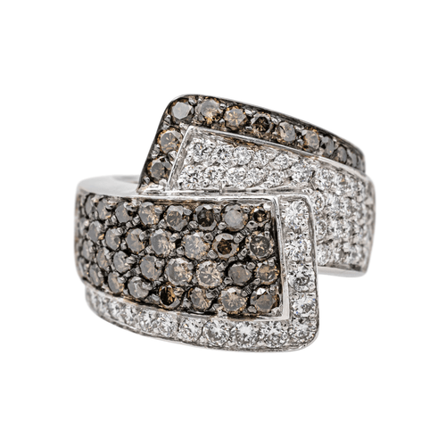 Bague 50 Bague en or blanc 18 carats sertie de diamants 58 Facettes 3530665CN