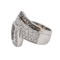 Bague 50 Bague en or blanc 18 carats sertie de diamants 58 Facettes 3530665CN