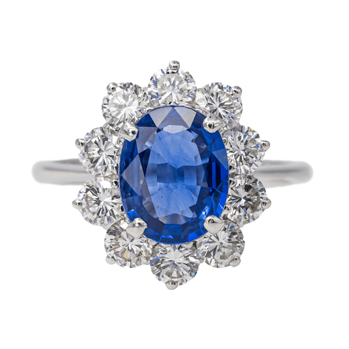 Bague 52 Bague Pompadour Or blanc Saphir, Diamant 58 Facettes 3538187CN