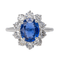Bague 52 Bague Pompadour Or blanc Saphir, Diamant 58 Facettes 3538187CN