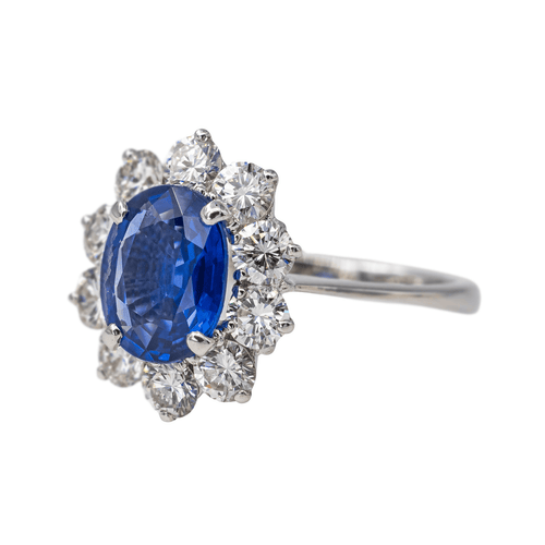 Bague 52 Bague Pompadour Or blanc Saphir, Diamant 58 Facettes 3538187CN