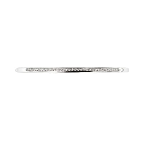 Bracelet Bracelet rigide ovale - Bracelet en or blanc 18 ct et diamants 58 Facettes 35390