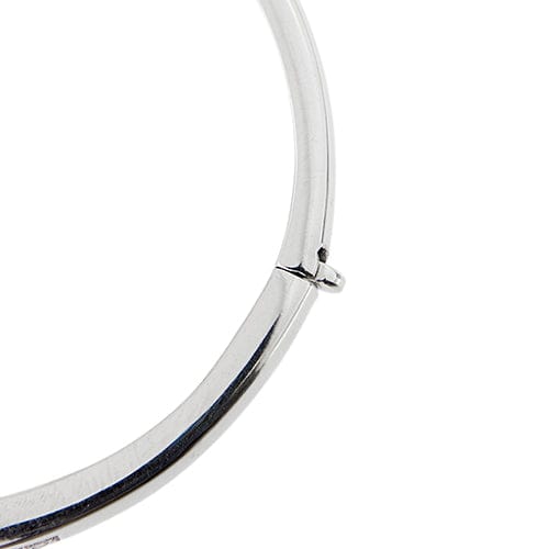 Bracelet Bracelet rigide ovale - Bracelet en or blanc 18 ct et diamants 58 Facettes 35390