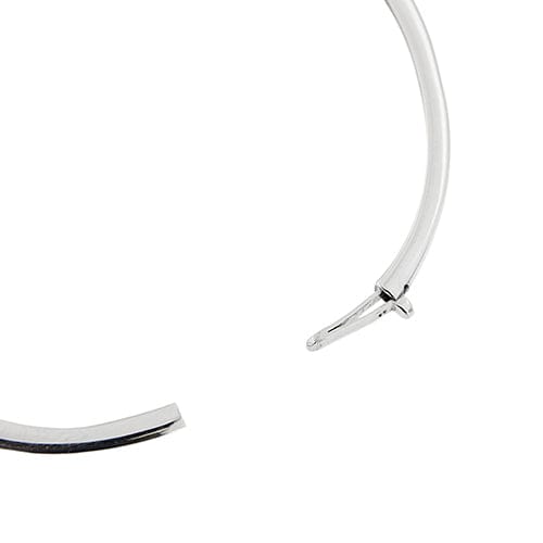 Bracelet Bracelet rigide ovale - Bracelet en or blanc 18 ct et diamants 58 Facettes 35390