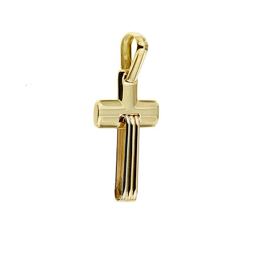 Pendentif Chimento - Pendentif croix en or jaune, rose et blanc 18 ct 58 Facettes 35421
