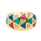 Bague 52 Bague Or jaune Diamant, Email 58 Facettes 3543609CN