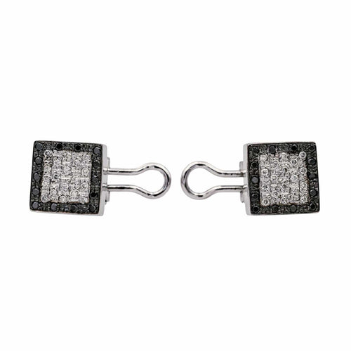Boucles d'oreilles Boucles d’oreilles en or blanc 18 carats et diamants 58 Facettes 3547824CN