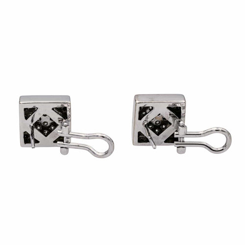Boucles d'oreilles Boucles d’oreilles en or blanc 18 carats et diamants 58 Facettes 3547824CN