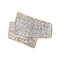 Bague 53 Bague pavée de diamants en or jaune et or blanc 18 carats 58 Facettes 3548953CN