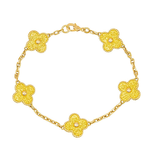 Bracelet Van Cleef & Arpels Alhambra - Bracelet 5 motifs en or jaune 58 Facettes 3552053CN