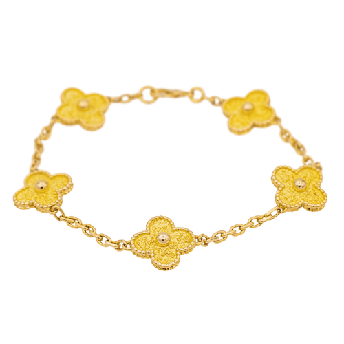 Bracelet Van Cleef & Arpels Alhambra - Bracelet 5 motifs en or jaune 58 Facettes 3552053CN