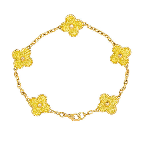 Bracelet Van Cleef & Arpels Alhambra - Bracelet 5 motifs en or jaune 58 Facettes 3552053CN