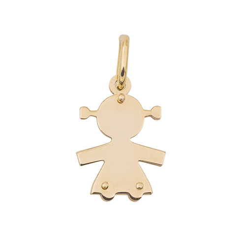 Pendentif Pendentif motif petite fille en or jaune 18 carats 58 Facettes 3552528CN