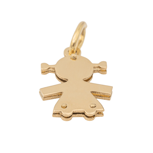 Pendentif Pendentif motif petite fille en or jaune 18 carats 58 Facettes 3552528CN