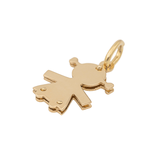 Pendentif Pendentif motif petite fille en or jaune 18 carats 58 Facettes 3552528CN