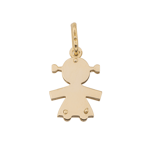 Pendentif Pendentif motif petite fille en or jaune 18 carats 58 Facettes 3552528CN
